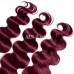 #99J Burgundgy Color Body Wave Virgin Human Hair Bundles