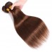 #4 Chocolate Brown Natural Straight Brazilian Human Hair Bundles