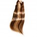 #4/27 Honey Blonde Highlight Natural Straight Virgin Human Hair Bundles