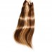 #4/27 Honey Blonde Highlight Natural Straight Virgin Human Hair Bundles