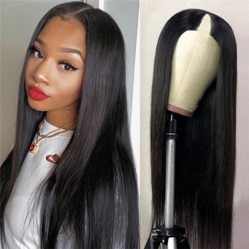 Virgin Human Hair Straight V Part Wigs | Human Hair Wig | Lace Front