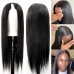 Virgin Human Hair Straight V Part Wigs