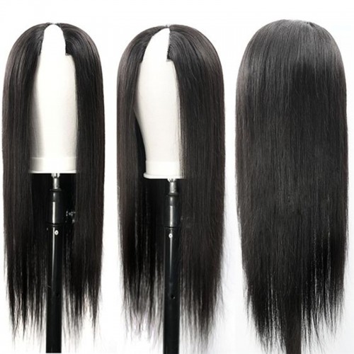 Virgin Human Hair Straight V Part Wigs | Human Hair Wig | Lace Front