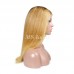 Black Root Ombre #27 Straight Human Hair Lace Front Wig