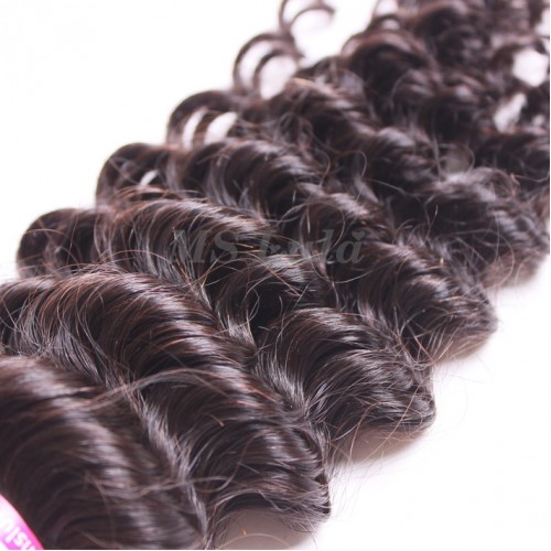 Virgin Hair Bundles Deep Wave Curly 5pcs | Human Hair Wig | Lace Front