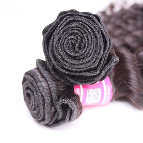 Virgin Hair Bundles Deep Wave Curly 5pcs | Human Hair Wig | Lace Front