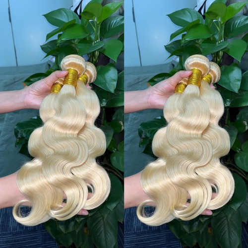 Virgin #613 Blonde Body Wave Hair Bundles  | Human Hair Wig | Lace Front