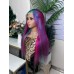 Customized Colored Straight Virgin Human Hair Transparent Lace Full Lace Wigs