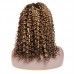 Piano Color Highlight #4/27 Jerry Curl 13x4 BOB  Lace Front Wig