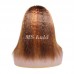 #4/27 Highlight Color Kinky Straight T Part BOB Wig