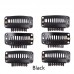 10PCS U Shape Iron Snap Clips For Feather Hair Extensions Wigs Weft Black