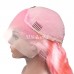 Pink Color 13x4 Transparent Lace Front Wigs Body Wave