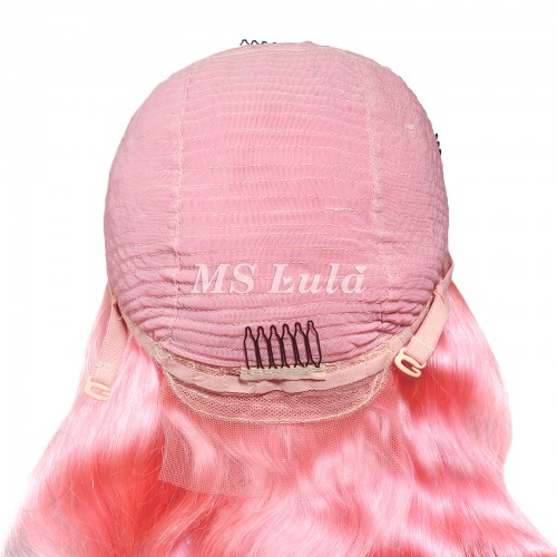 Pink Color 13x4 Transparent Lace Front Wigs Body Wave | Human Hair Wig | Lace Front