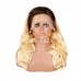 Mslula 1b/613 Color Ombre Root 13x4 Transparent Lace Front Wigs Body Wave