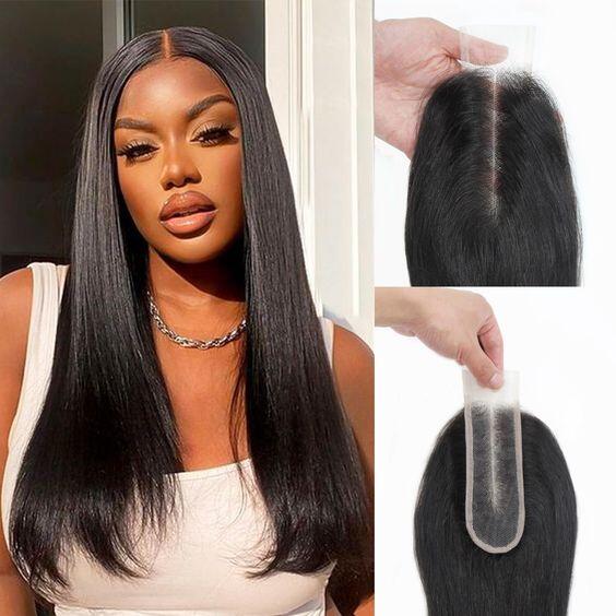 Virgin Human Hair Double Drawn 2x6 Transparent Lace  Closure