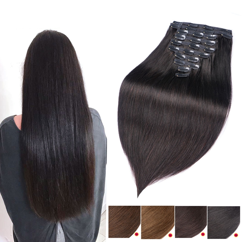 100% Virgin Remy Human Hair Clip In Hair Extensions
