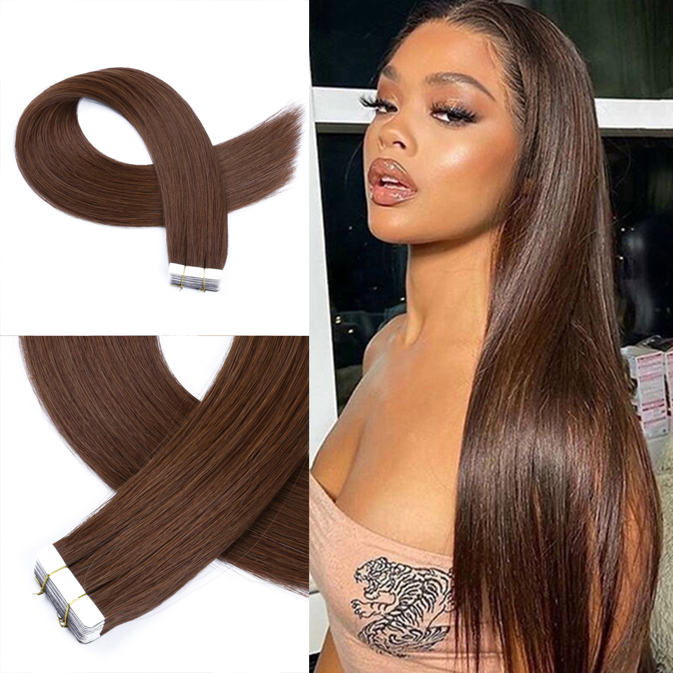 Virgin Remy Human Hair Straight Tape In Extensions（20pcs/set）