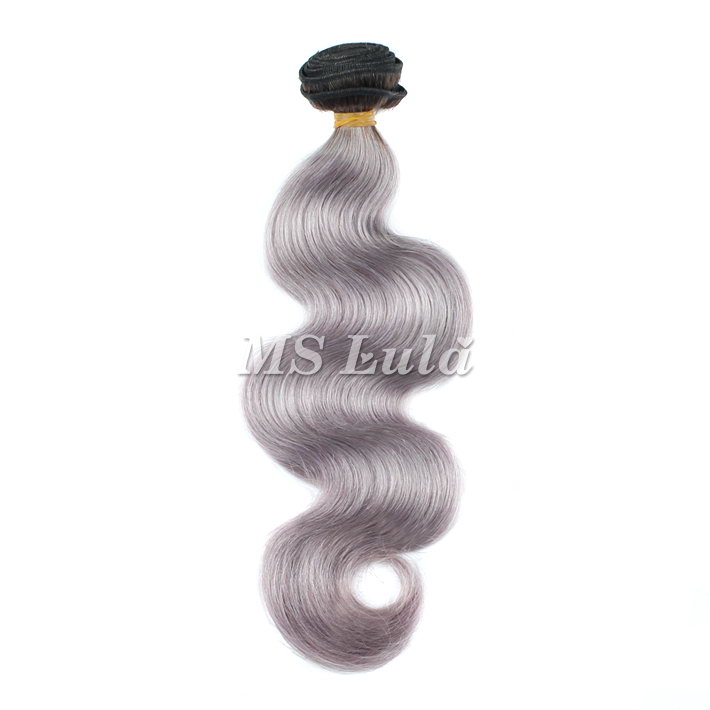 Brazilian Body Wave Ombre Silver Grey Hair