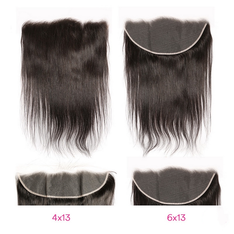 Virgin Human Hair Straight 13x4 13x6 Transparent Lace Frontal