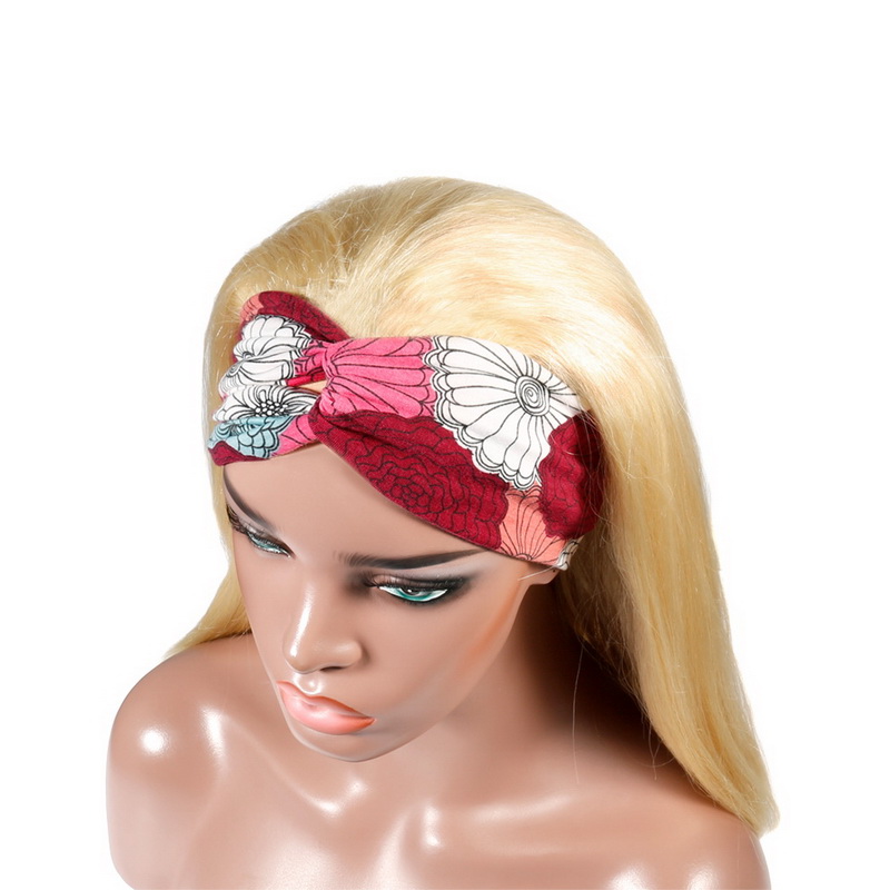 613 Blonde Color Headband Wig Human Hair Straight Bob Wig Mslula