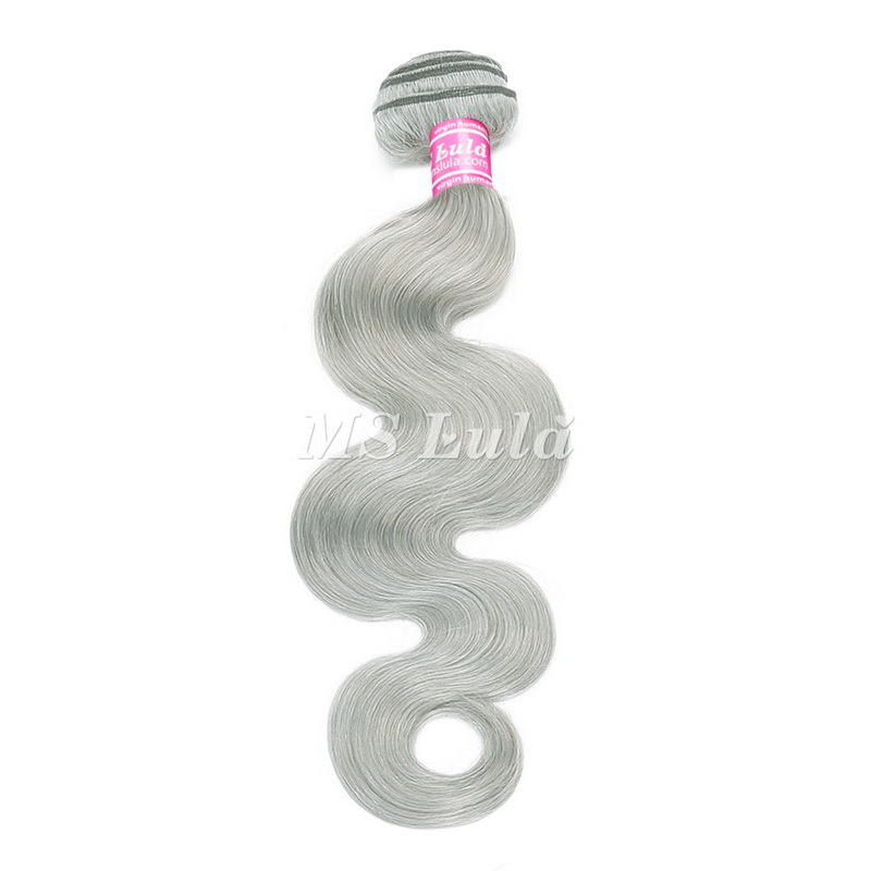 Cheap Hair Weave Human Virgin Hair Green Grey Body Wave Hair