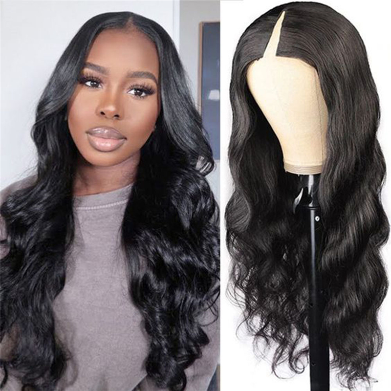 Virgin Human Hair Body Wave V Part Wigs