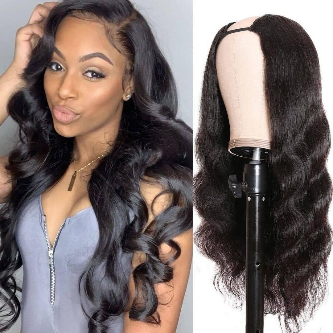 Virgin Human Hair Body Wave U Part Wigs