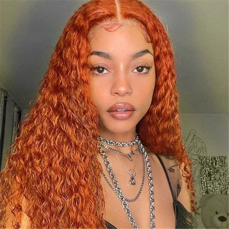Orange Ginger Color 13x4 Lace Front Wig