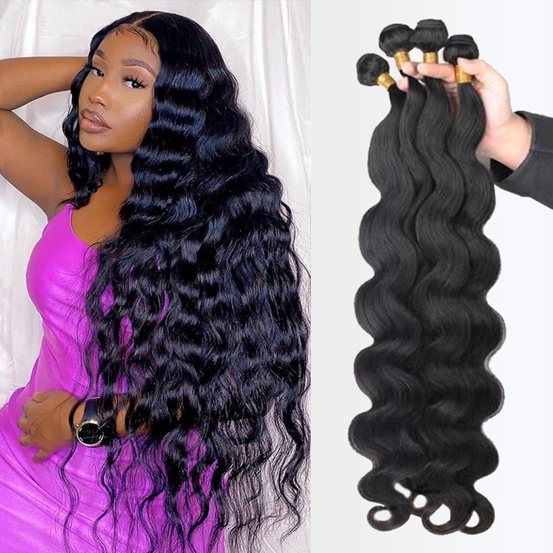 Raw Virgin 30-40 Inches Body Wave Hair Bundles